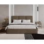 Podwójne slim łóżko 160x200 tapicerowane z pojemnikiem Mira