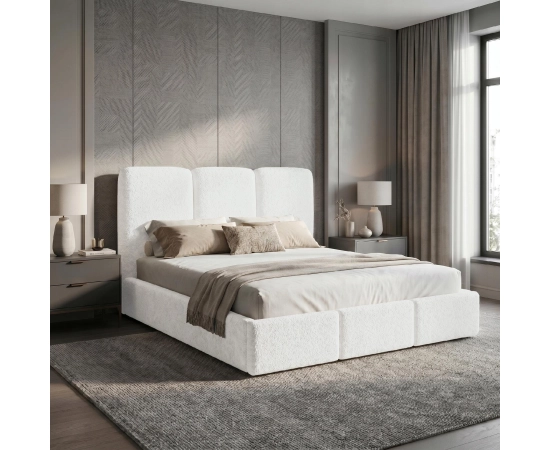 Sypialniane łóżko bocule tapicerowane bestseller 180x200 Elora boucle
