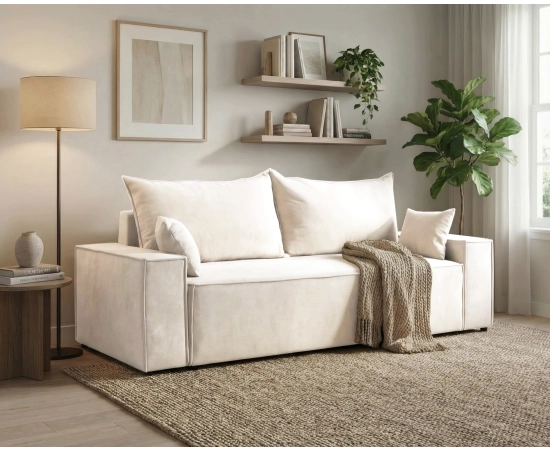 Kanapa do salonu z funkcją spania sofa rozkładana Luno