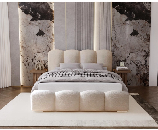 Młodzieżowe łóżko chmurka z pojemnikiem i stelażem 120x200 Fluffy