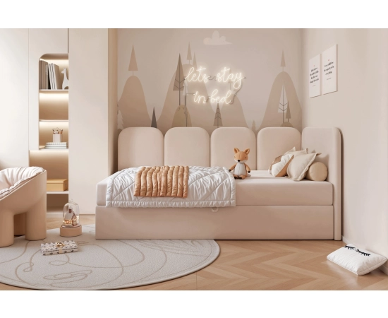 Łóżeczko dziecięce 80x200 płotki z pojemnikiem i materacem Milano Kids