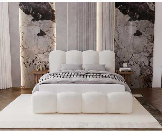 Młodzieżowe łóżko chmurka z pojemnikiem i stelażem 120x200 Fluffy