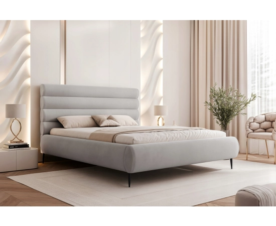 Łóżko pojedyncze sypialniane 120x200 ze stelażem i pojemnikiem Marbella II