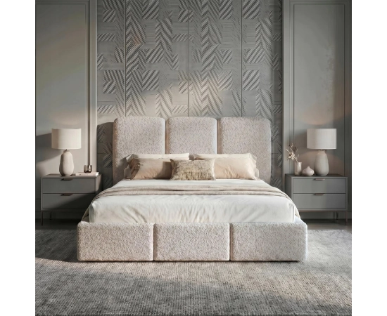 Sypialniane łóżko bestseller 160x200 z pojemnikiem Elora boucle