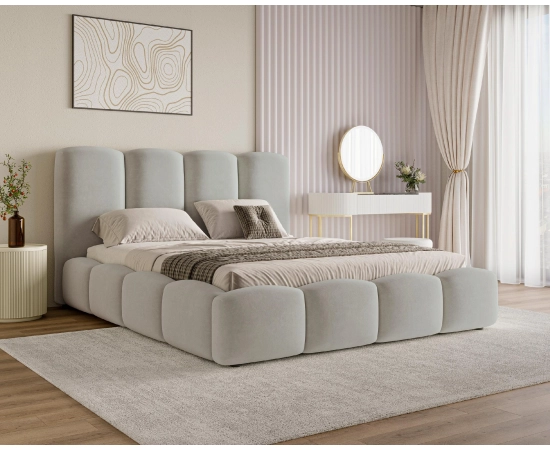 Duże łóżko chmurka z pojemnikiem i stelażem małżeńskie 200x200 Puffy