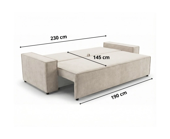 Kanapa do salonu z funkcją spania sofa rozkładana Luno