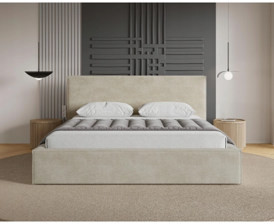 Solidne łoże małżeńskie z pojemnikiem 200x200 Bambi