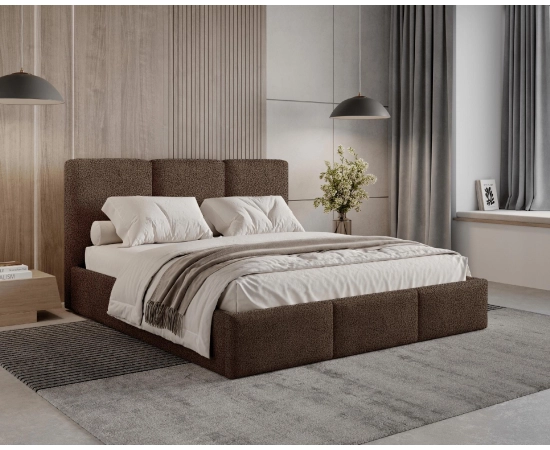 Sypialniane łóżko bocule tapicerowane bestseller 180x200 Elora boucle