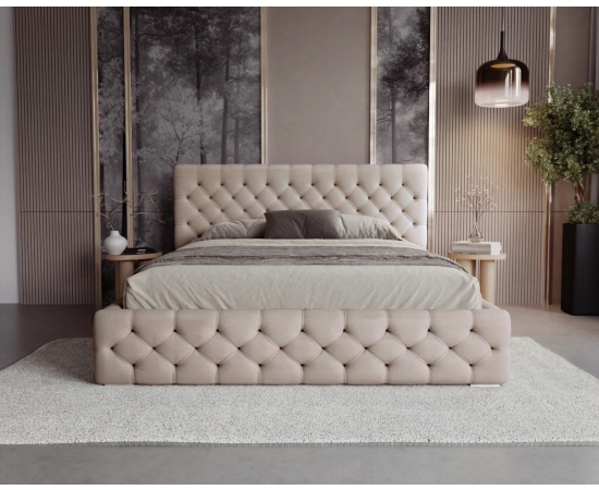 Małżeńskie pikowane łóżko do sypialni 180x200 Chester