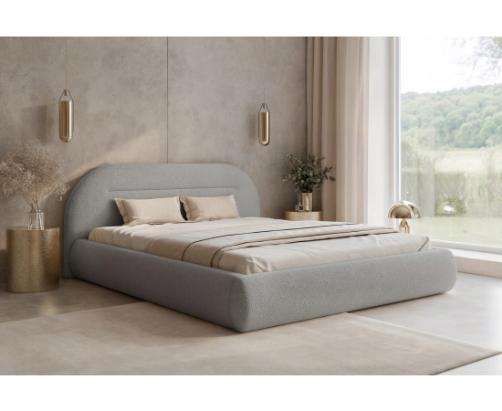 Sypialniane łóżko dwuosobowe 160x200 z pojemnikiem Apolline