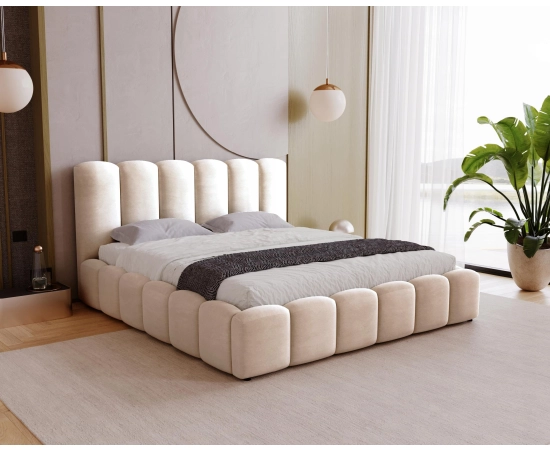 Nowoczesne obłe łóżko sypialniane 160x200 Julien