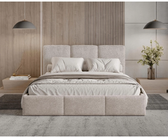 Sypialniane łóżko bocule tapicerowane bestseller 180x200 Elora boucle