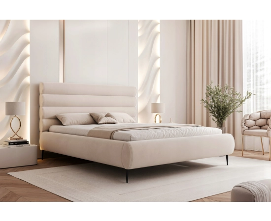 Stylowe łóżko sypialniane dwuosobowe 160x200 łóżko pojemnik Marbella II