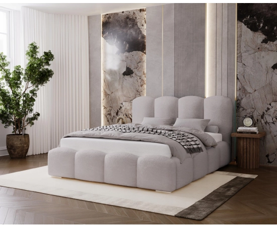 Łóżko gruba pianka z pojemnikiem i stelażem 140x200 Fluffy