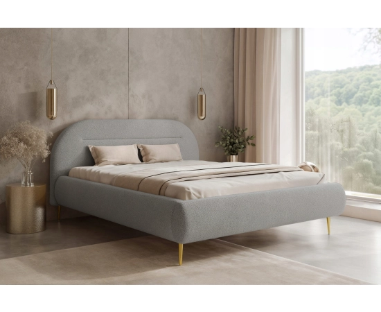 Sypialniane modne łóżko na wysokich nogach 160x200 Apolline II