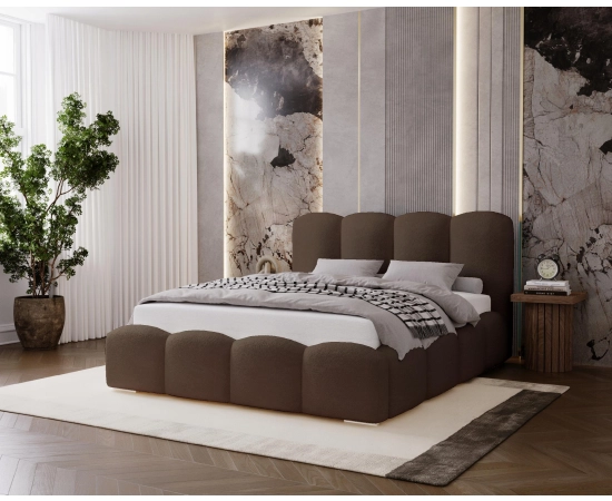 Łóżko gruba pianka z pojemnikiem i stelażem 140x200 Fluffy