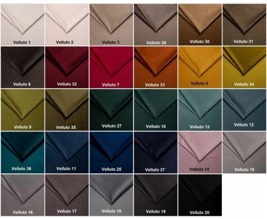 Łóżko tapicerowane ozdobne wezgłowie 180x200 na nogach velvet Pillow II