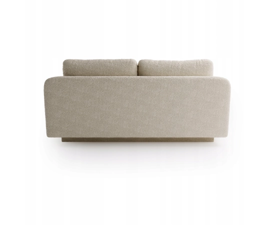 Sofa dwuosobowa okrągłe poduszki Toby tkanina boucle