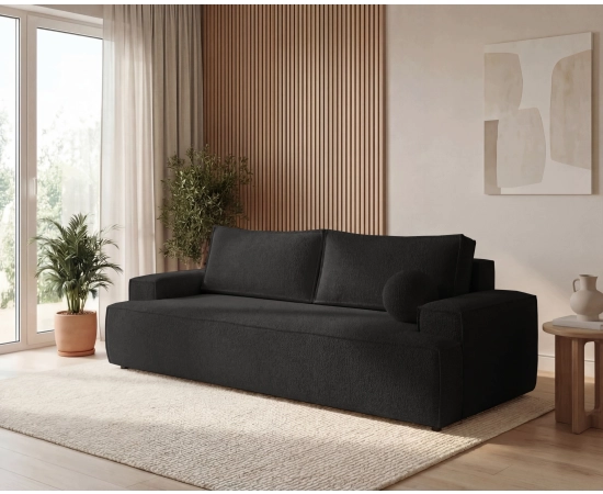 Sofa rozkładana do salonu tkanina boucle z funkcją spania Arvo