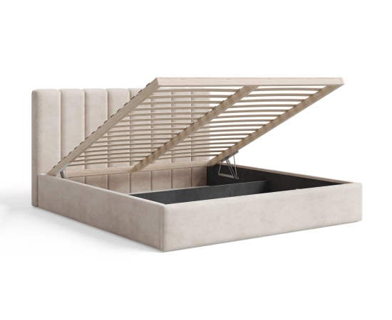 Slim łóżko z pojemnikiem 120x200 tapicerowane Nuvia