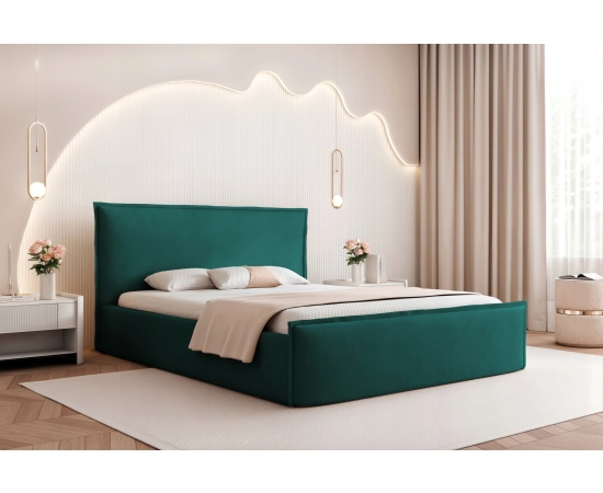 Sypialniane łóżko tapicerowane 180x200 ozdobne kształt poduszki Pillow
