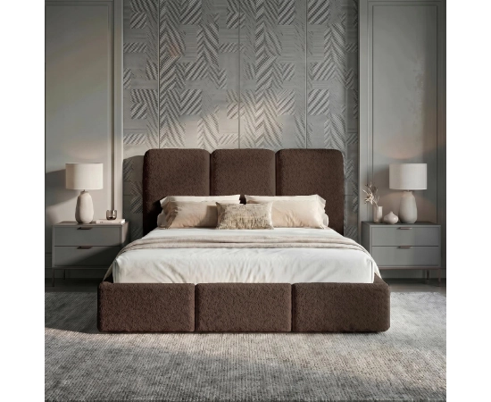 Sypialniane łóżko bocule tapicerowane bestseller 180x200 Elora boucle