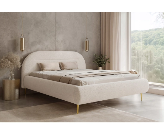 Luksusowe łóżko sypialniane na wysokich nogach 140x200 Apolline II