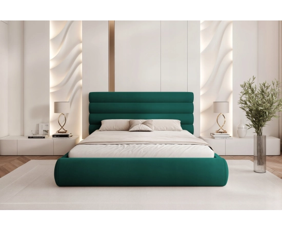 Modne łóżko tapicerowane podwójne 160x200 łóżko z pojemnikiem Marbella