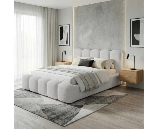 Łóżko z pojemnikiem do sypialni dwuosobowe 160x200 MILLY łóżko chmurka