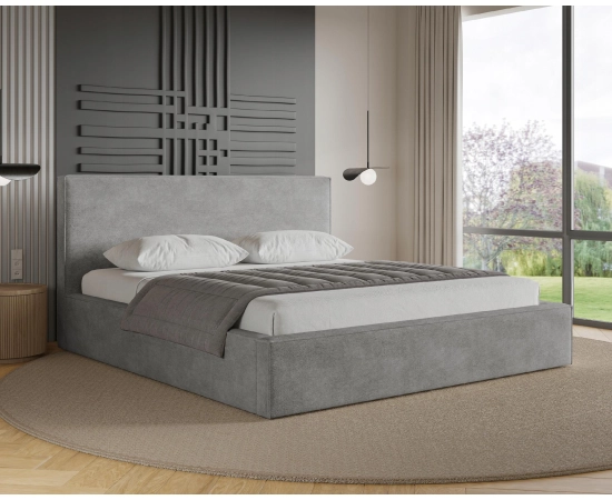 Podwójne łóżko tapicerowane szenilowe ze stelażem 160x200 Bambi