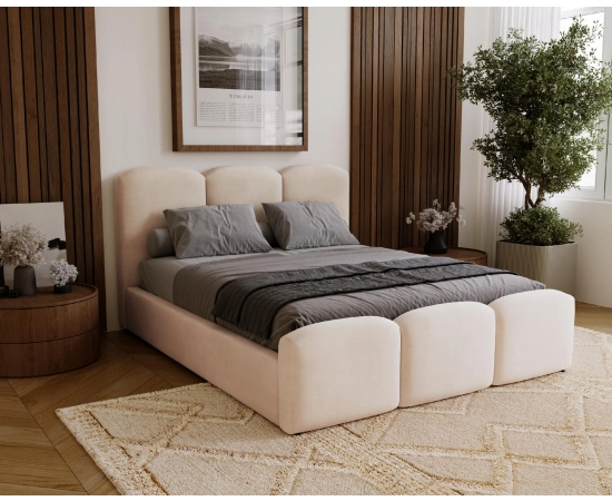 Modne łóżko sypialniane z pojemnikiem 120x200 Camille