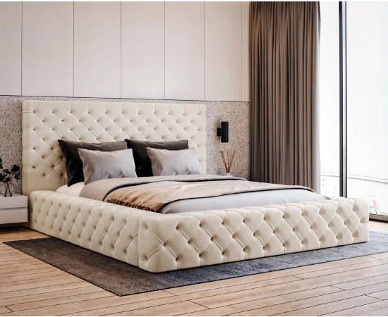 Łóżko do sypialni premium chesterfield 180x200 Rossano
