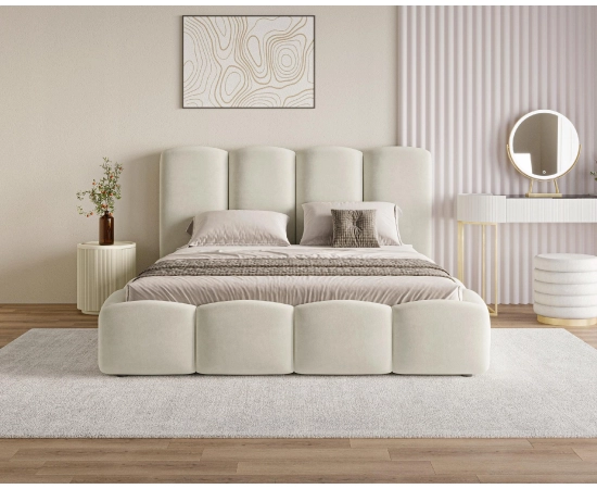 Młodzieżowe łóżko chmurka z pojemnikiem i stelażem 120x200 Puffy