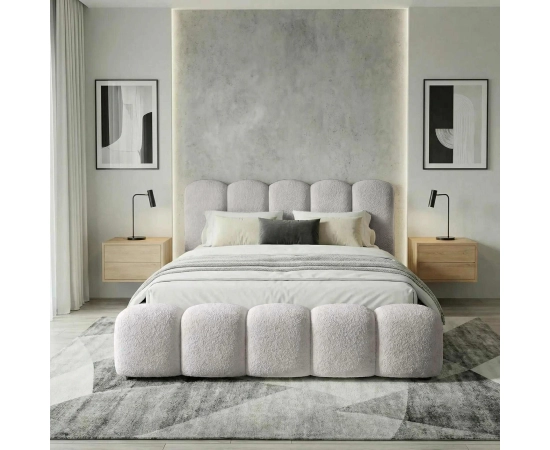 Łóżko z pojemnikiem do sypialni dwuosobowe 160x200 MILLY łóżko chmurka