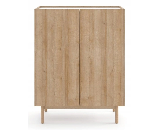 Komoda wysoka na nóżkach 97 WOOD dąb riviera