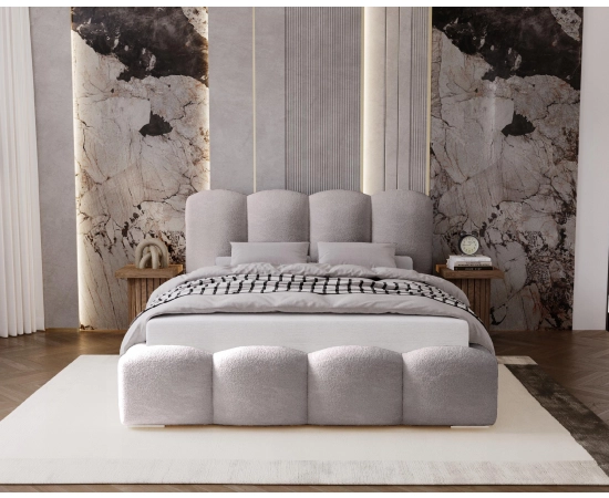 Młodzieżowe łóżko chmurka z pojemnikiem i stelażem 120x200 Fluffy