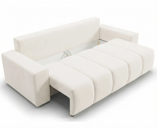 Nowoczesna sofa do salony obłe przeszycia na siedzisku Mavi