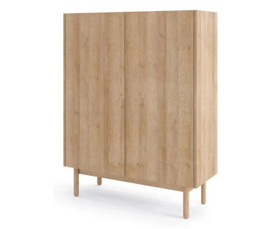 Komoda wysoka na nóżkach 97 WOOD dąb riviera