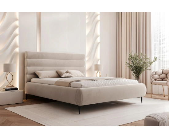 Łóżko pojedyncze sypialniane 120x200 ze stelażem i pojemnikiem Marbella II