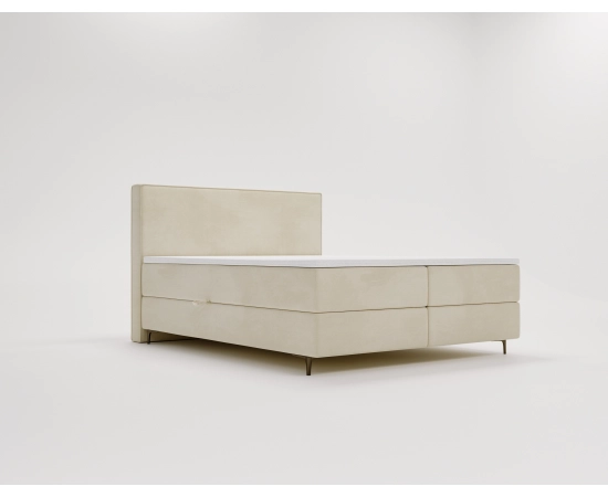 Łóżko do sypialni kontynentalne 160x200 z pojemnikiem i topperem Gloria Box