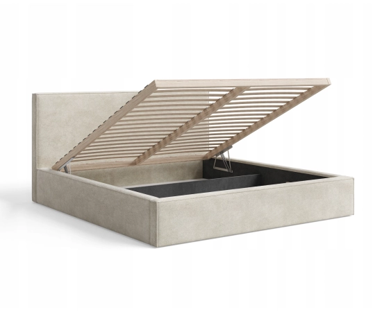 Tapicerowane łóżko do sypialni z dwoma pojemnikami 180x200 Bambi