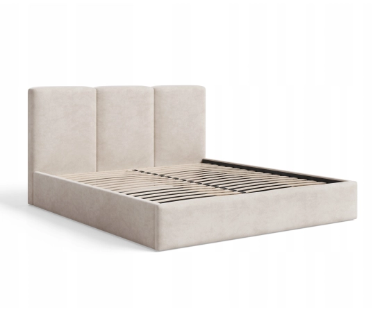 Podwójne slim łóżko 180x200 tapicerowane z pojemnikiem Mira