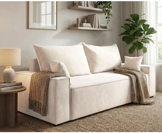 Kanapa do salonu z funkcją spania sofa rozkładana Luno