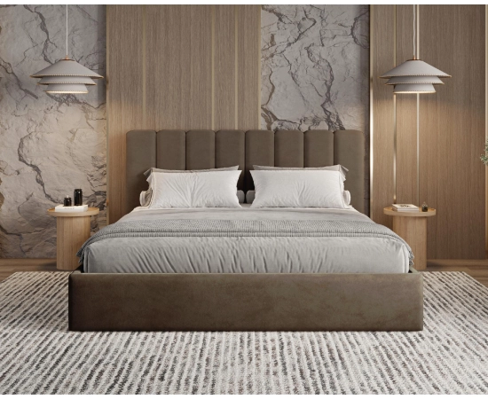 Slim łóżko z pojemnikiem 120x200 tapicerowane Nuvia