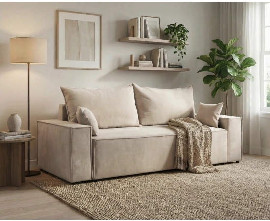 Kanapa do salonu z funkcją spania sofa rozkładana Luno