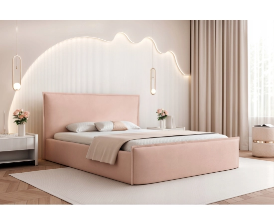 Sypialniane łóżko tapicerowane 180x200 ozdobne kształt poduszki Pillow