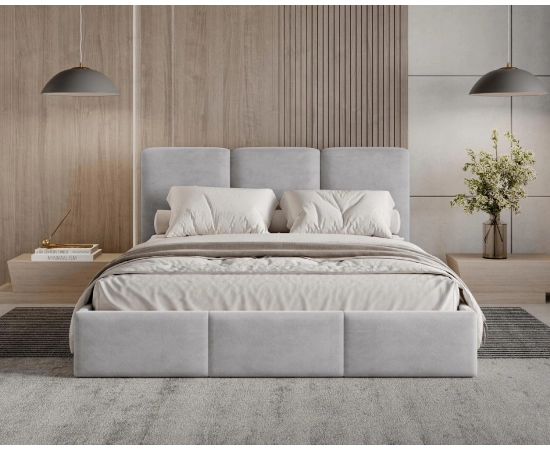 Łóżko tapicerowane slim z pojemnikiem Elora 120x200