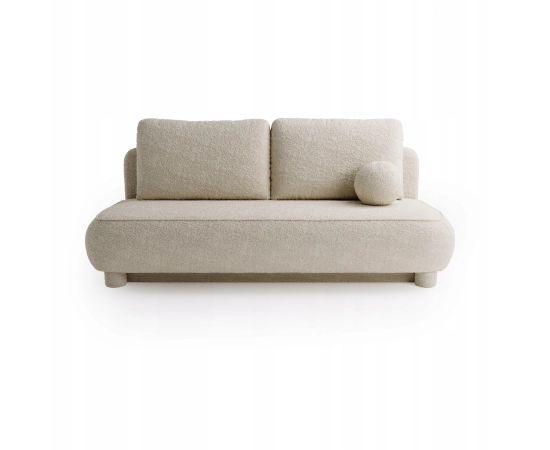Sofa dwuosobowa okrągłe poduszki Toby tkanina boucle