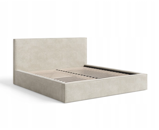 Komfortowe łóżko tapicerowane z pojemnikiem 140x200 Bambi