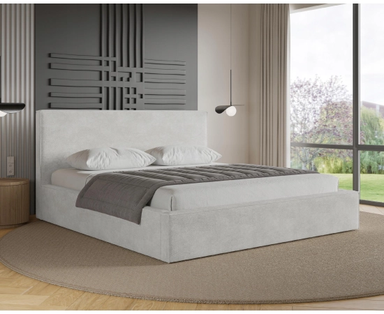 Komfortowe łóżko tapicerowane z pojemnikiem 140x200 Bambi